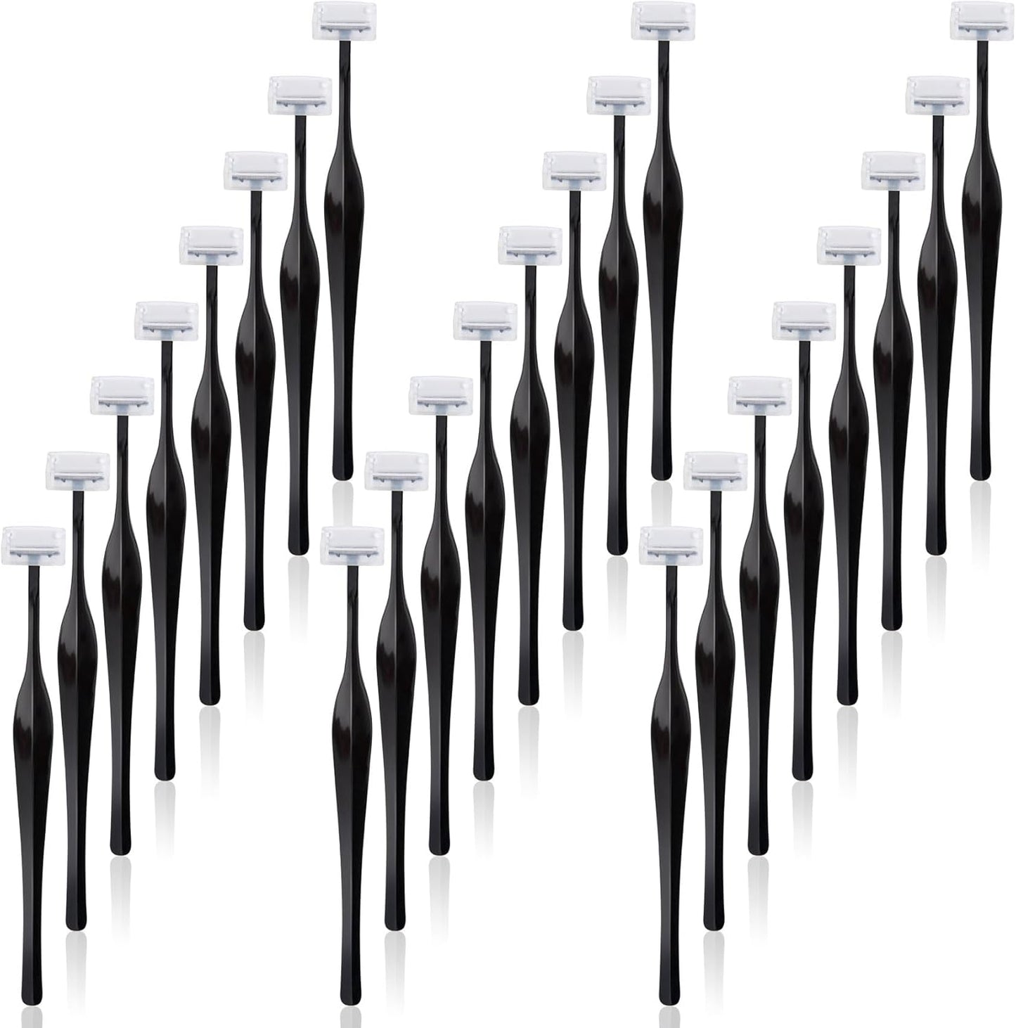 ANCIRS 24 Pack Eyebrow Trimmer Razors for Women Makeup, Facial T Shape Shaver Tool for Eye Brow, Stainless Steel Eyebrow Trimming Kit for Girls - Black