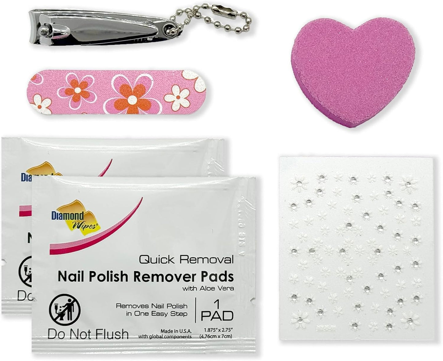 Bonks GoGo Kit - Nail Care Kit for Women and Teens - Portable Manicure Set with Mini Nail Files, Nail Clippers, Buffer, and Remover - Compact & Stylish Travel Essential