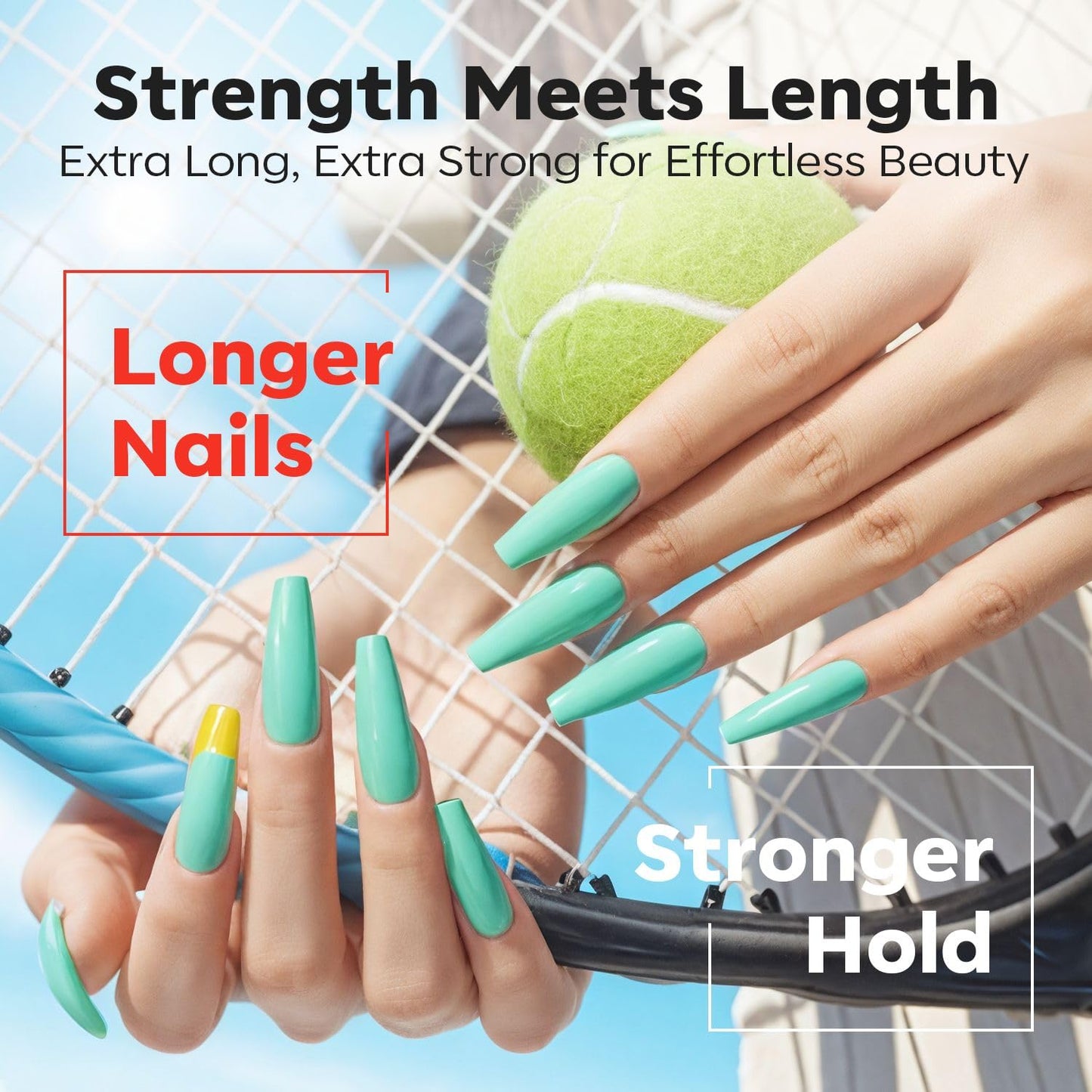 modelones 9 in One Nail Glue for Press Ons, Clear Tips, Acrylic Nails