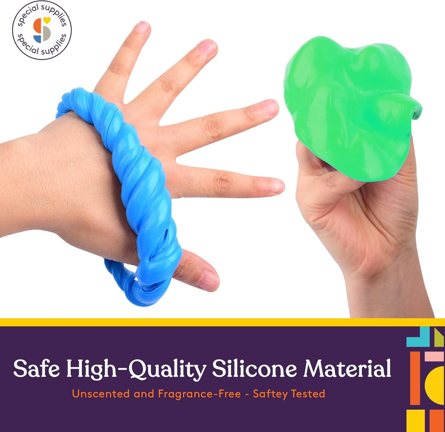 Special Supplies Therapy Putty for Teens and Adults - Resistive Hand Exercise Stress Relief Therapy Putty Kit, Set of 4 Strengths, Three Ounces of Each Putty (Primary Colors)