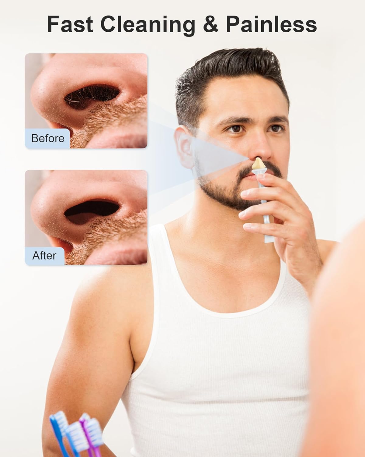 100 Pcs Nose Wax Sticks, Nose Wax Kit Men and Women Nose Wax Applicator Sticks for Nostrils Ears Face Cleaning(100 Nose Waxing Sticks)