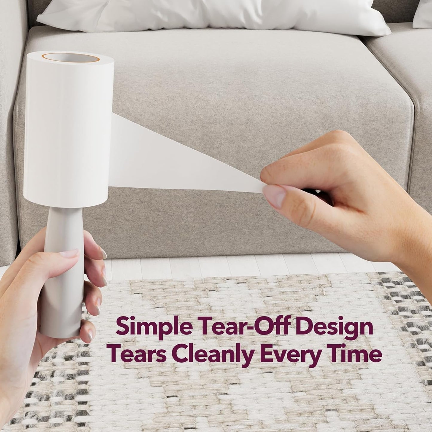 MEIQIHOME Lint Rollers for Pet Hair Extra Sticky, 440 Sheets Value Set Lint Roller with 2 Upgraded Handles, 4 Rollers Portable Pet Lint Remover for Clothes, Furniture, Carpet, Dog & Cat Hair Removal