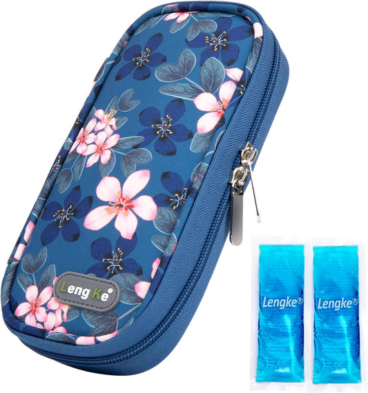 Insulin Cooler Travel Case - TSA Approved for Insulin Pen and Supplies, Medication Cooler for Daily Life (Magnolia)