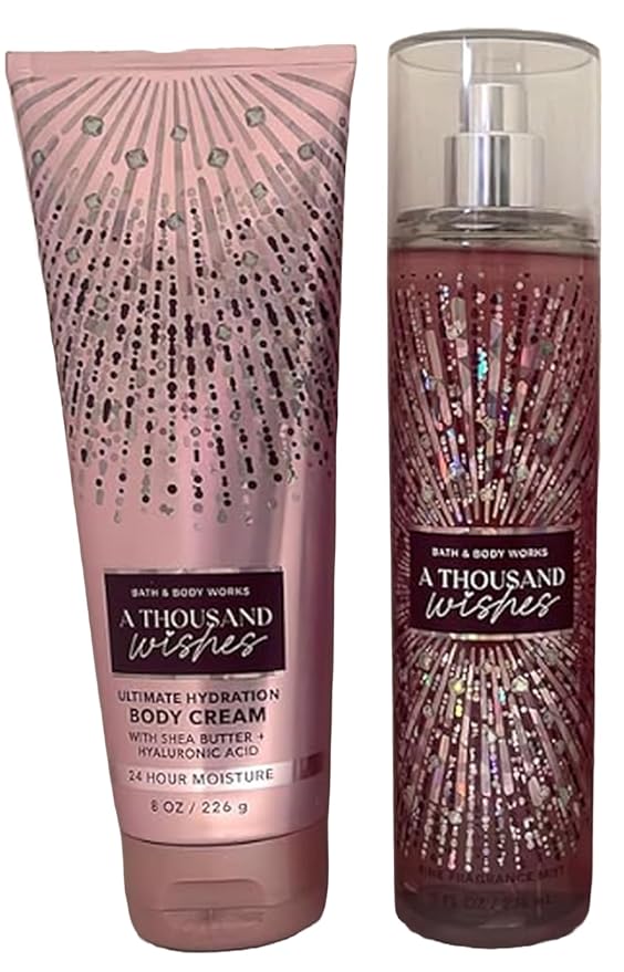 Bath & Body Works - Signature Collection - A Thousand Wishes- Gift Set- Fine Fragrance Mist & Ultra Shea Body Cream by Bath & Body Works