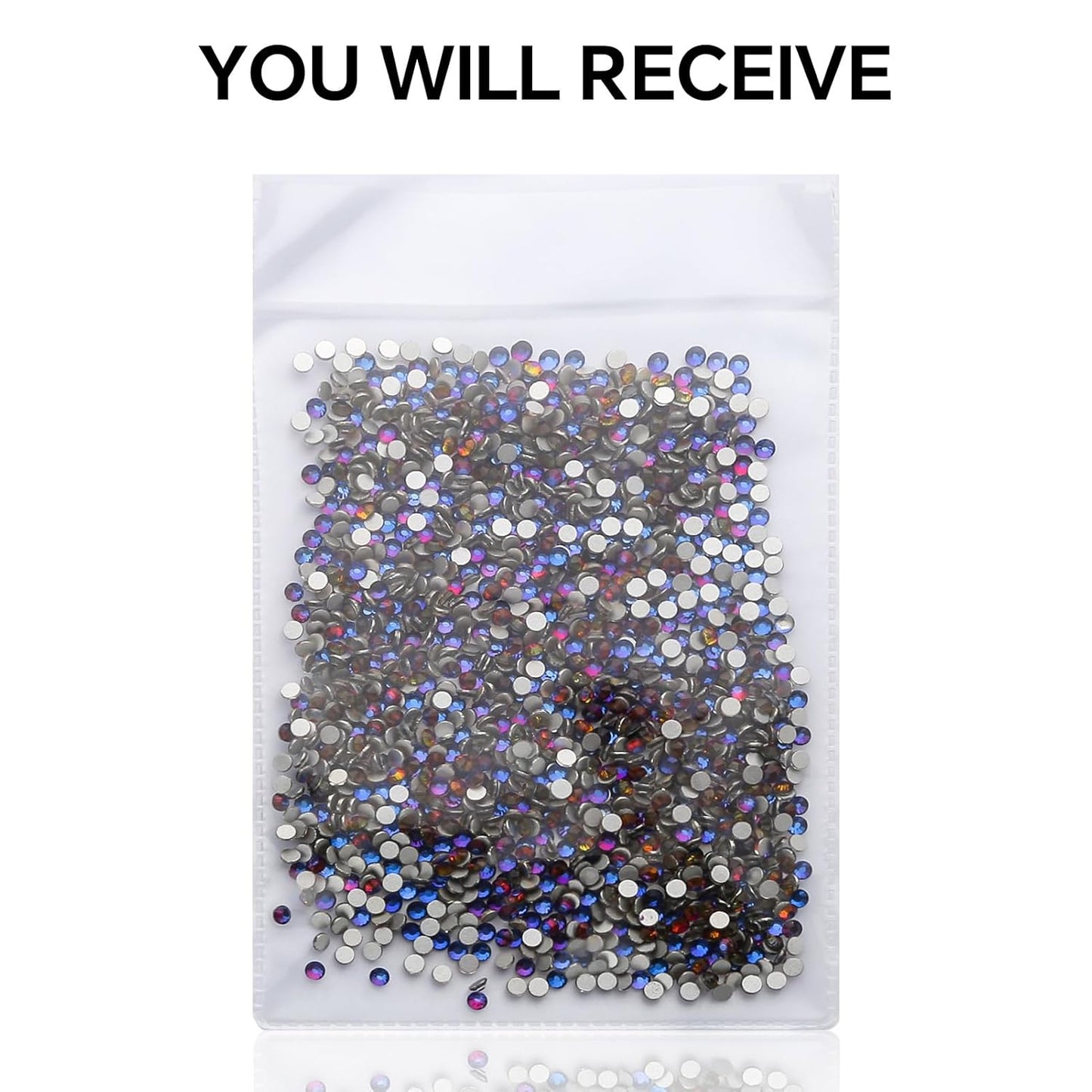 1440Pcs Blue Blaze Crystal Rhinestones,Glass Flatback Rhinestones Mini Gemstones for Nail Face Makeup Art Crafts Clothes Decoration-(SS6,2.0mm,Blue Blaze)
