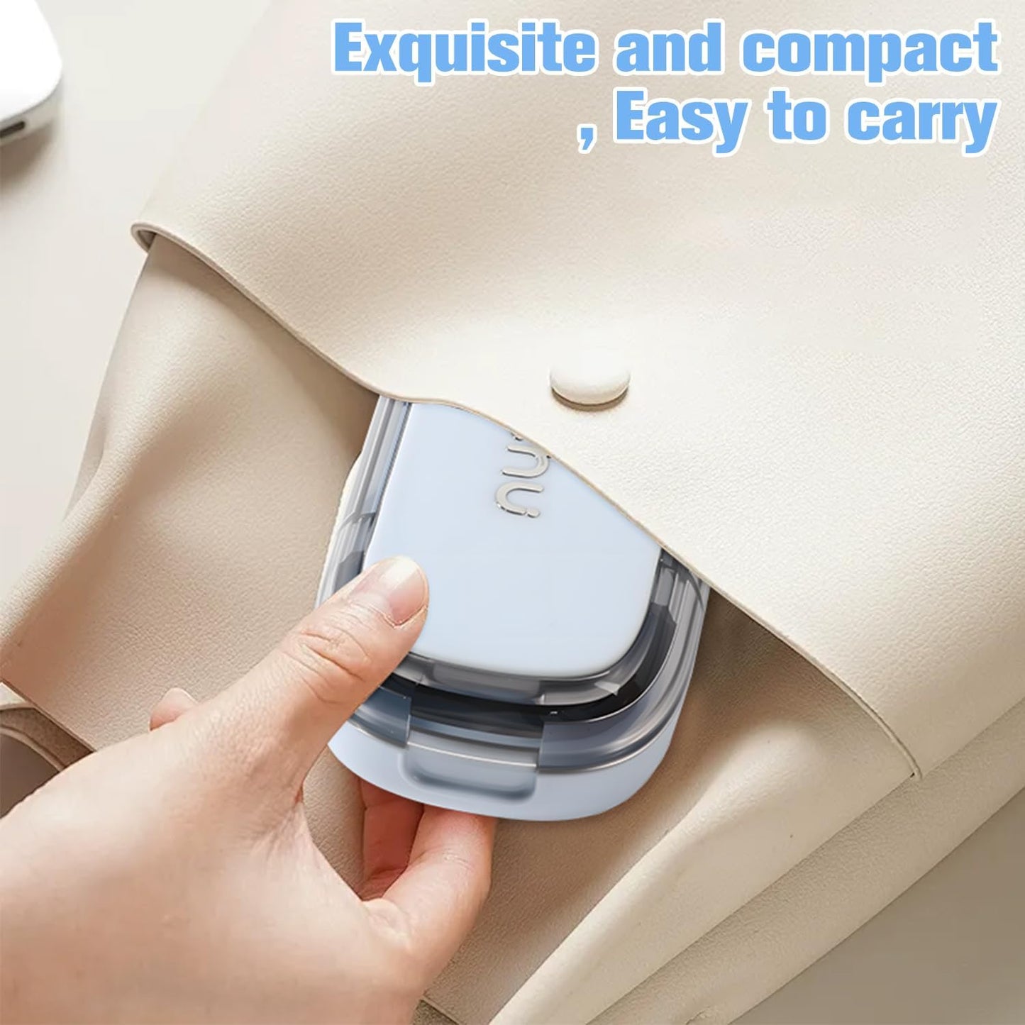 Pill Cutter Splitter for Small and Tiny Pills - 1/4 Pill Cutter with Centering Device - Easy-to-Use Splitter for Precision Cuts - for Small and Tiny (Blue)