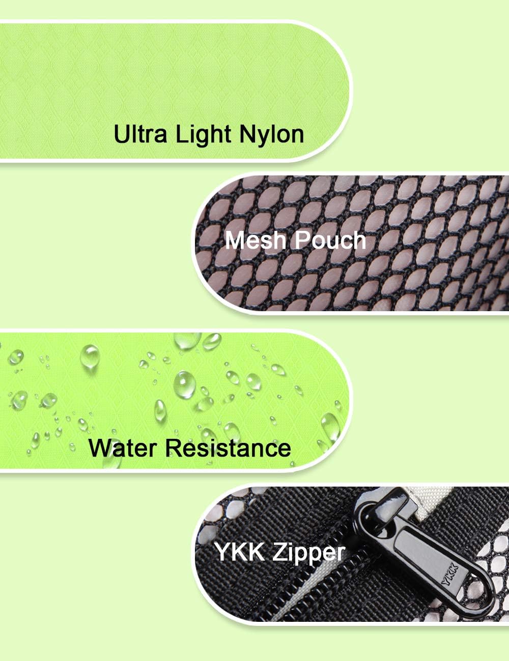 GOX Travel Toiletry Bag Dopp Kit Case Small Zippered Bag Pouch for Women(Green)