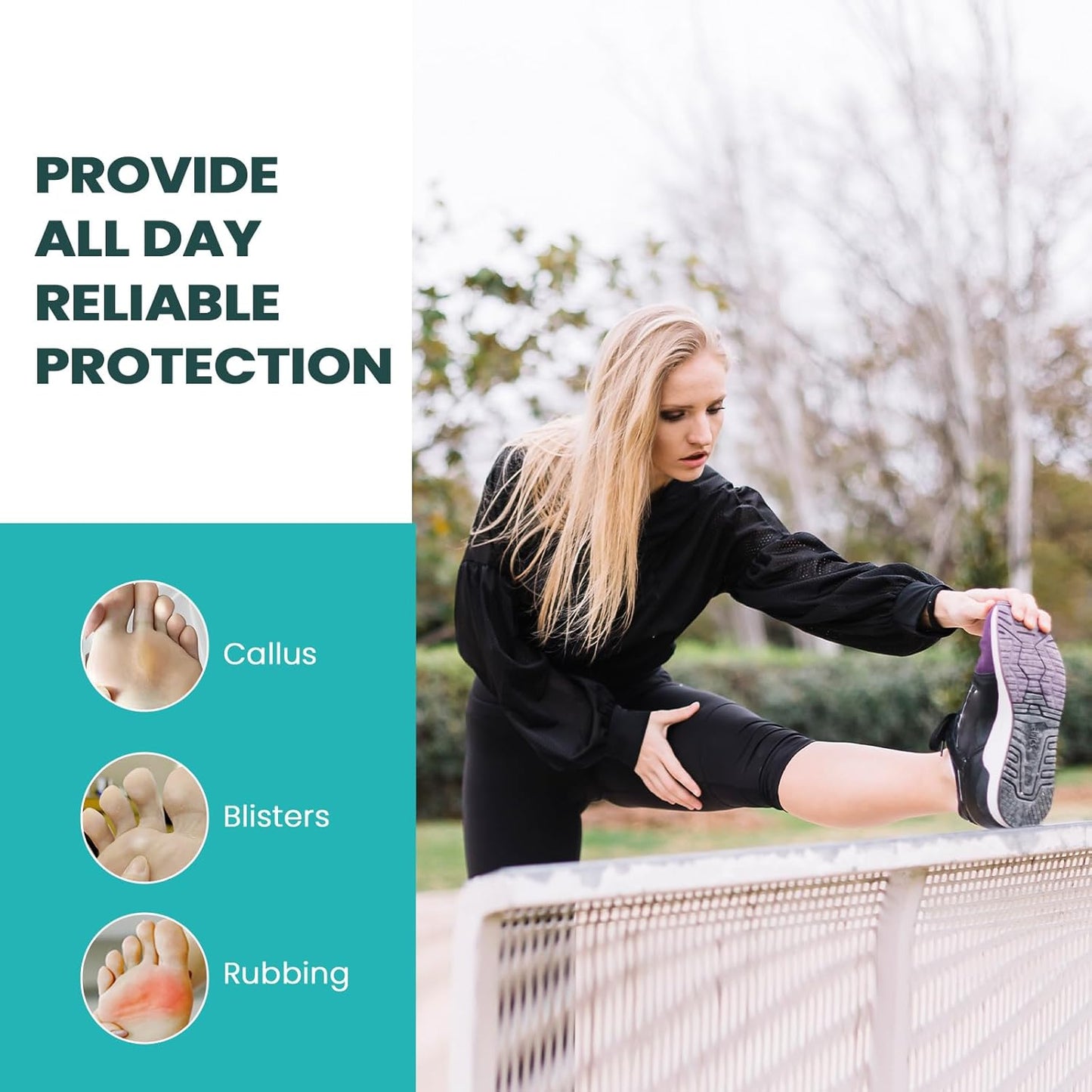 Blister Pads - 28 ct Water Resistant Hydrocolloid Bandages for Foot, Toe, Heel - Gel Blister Cushions for Prevention & Recovery, Spot Pack