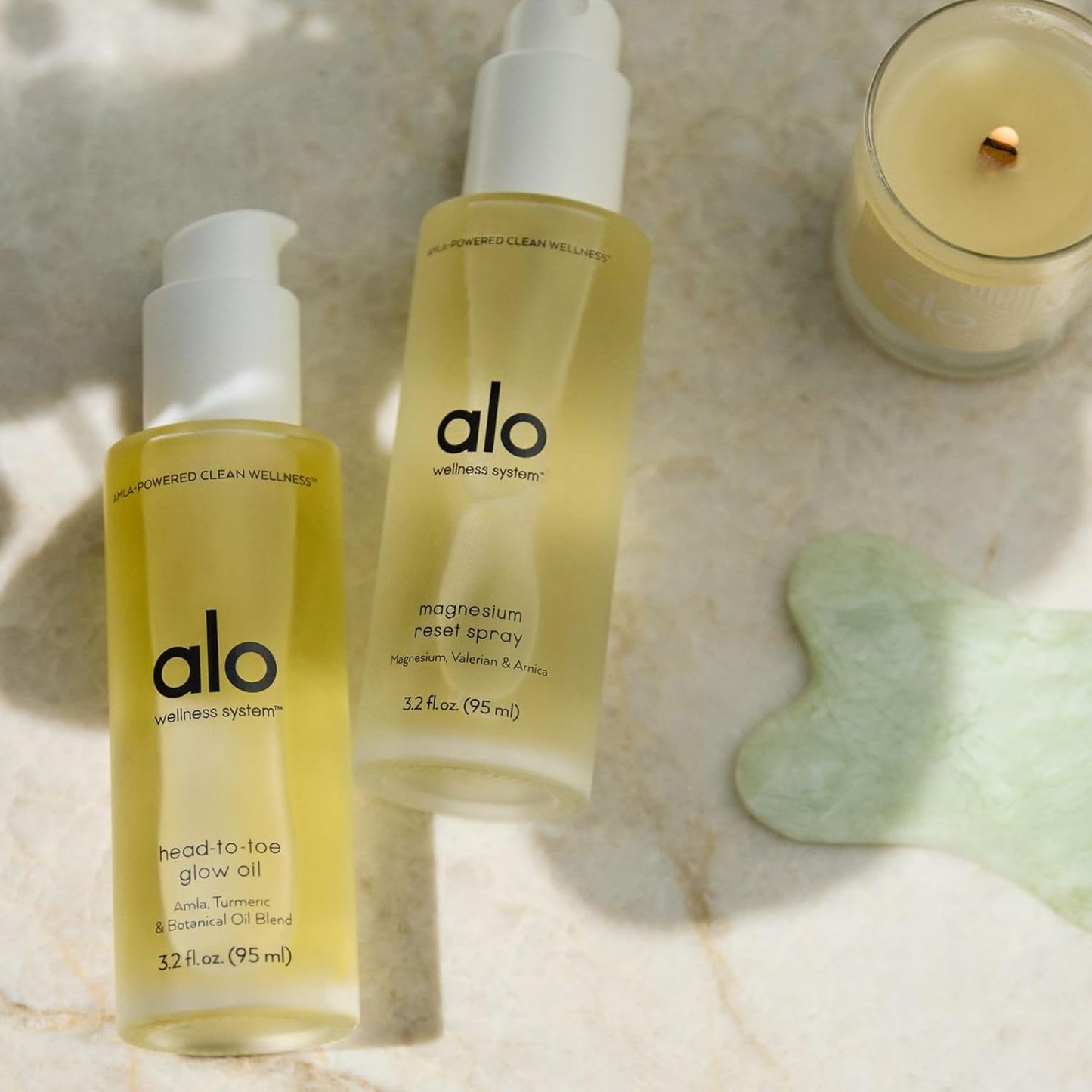 Alo Head-to-Toe Glow Oil | Glow-Boosting Natural Dry Body Oil | Jojoba, Amla, Aloe & Vitamin E | Hydrates & Nourishes Skin | Citrus Scent | 3.2 Oz