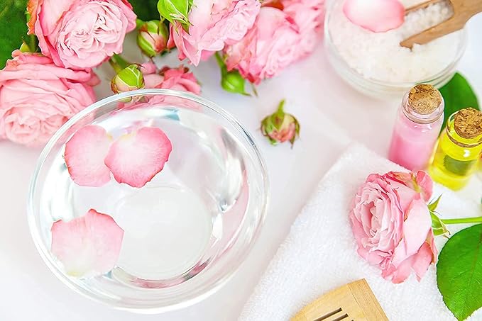 Rose Hydrosol Spray Cleansing Non GMO Facial Toner for Face Body Locs Rose Water Hydrating Face Mist, for Hydration Pure & Natural Hydrosol for All Skin Types - COCOJOJO - Bulk 128 OZ - 1 Gallon