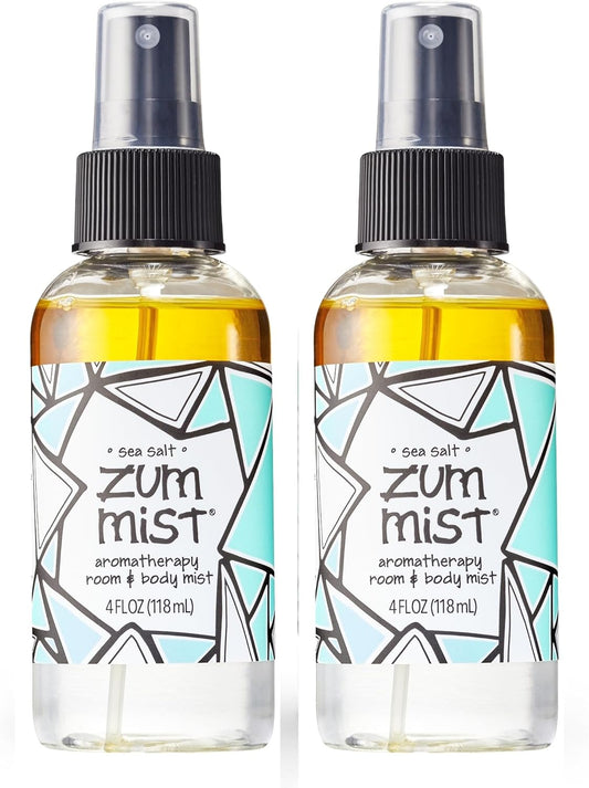 Indigo Wild Zum Mist Room & Body Spray - Aromatherapy Essential Oil Spray - Natural Body Mist & Room Spray - Sea Salt Scent - 4 fl oz (2 Pack)