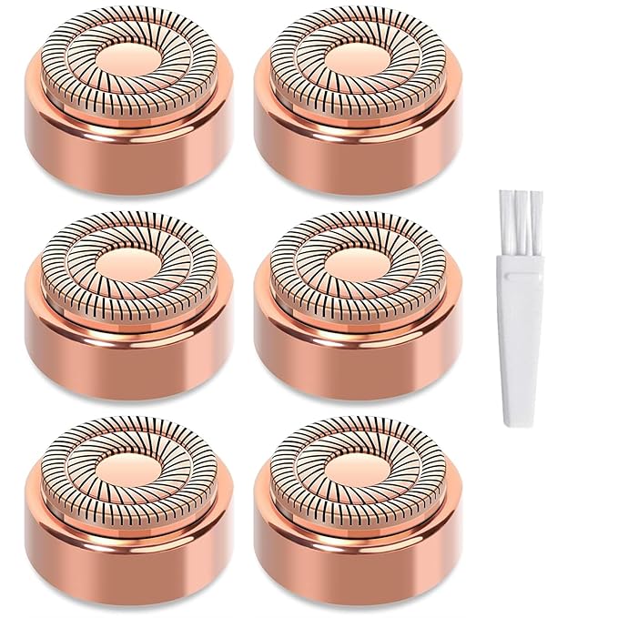 Facial Hair Remover Replacement Heads for Flawless Replacement Heads Gen 2 Suitable for Finishing Touch Flawless Facial Hair Removal Tool for Women,Double Halo Painless and Smooth As Seen On Tv,6 Pcs.