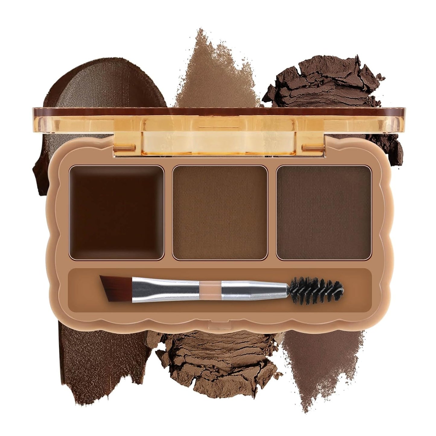 Boobeen Eyebrow Palette, 5 Colors Brow Powder Kit, Eye Brow Pomade with Double-ended Brush, Long-lasting Eye Makeup Kit, Sculpt & Define Eyebrows, for Beginners