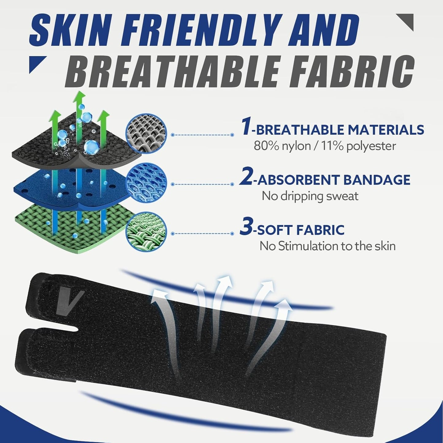 Finger Splint (No Metal Support), 2PCS Lightweight OK Cloth Finger Sleeve/Brace for Arthritis, Tendonitis & Pain Relief, Adjustable Compression for Sports Injury Relief (Basketball, Tennis, Volleyball, Badminton, Golf) – Single Finger Design - S