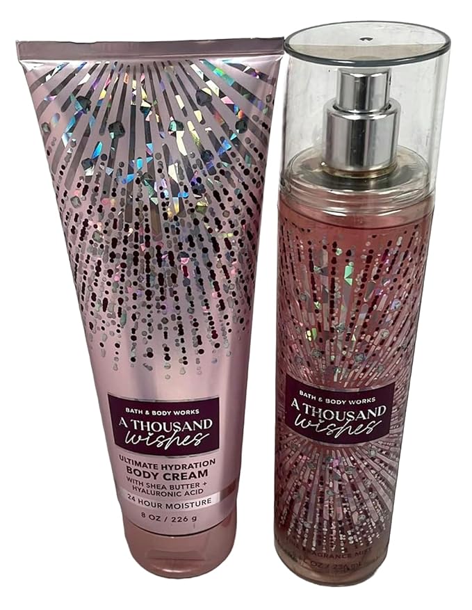 Bath & Body Works - Signature Collection - A Thousand Wishes- Gift Set- Fine Fragrance Mist & Ultra Shea Body Cream by Bath & Body Works