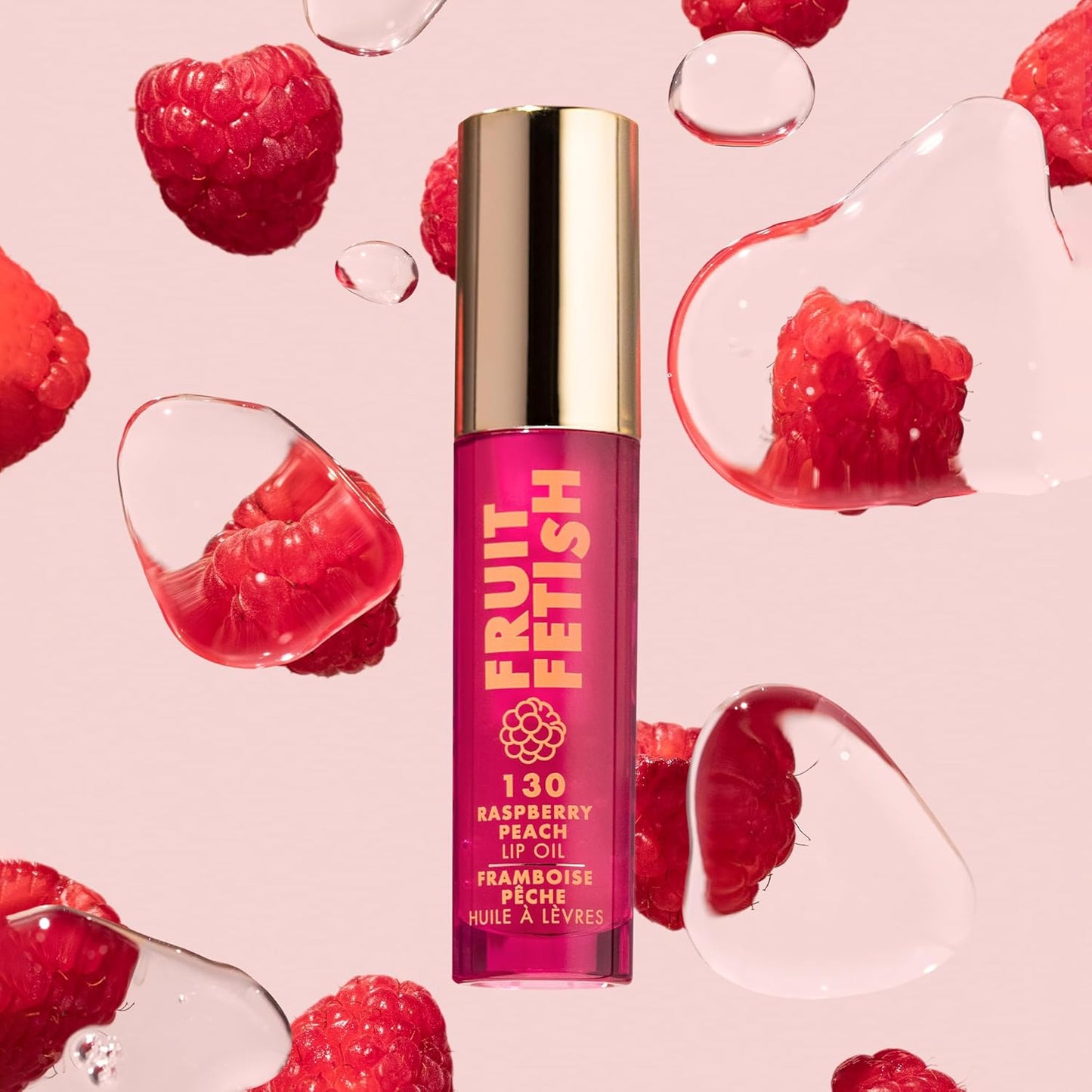 Milani Fruit Fetish Lip Oil with Vitamin E for Instant Hydration, Fruit Extract Infused Lip Treatment and Moisturizing Lip Gloss - Raspberry Peach