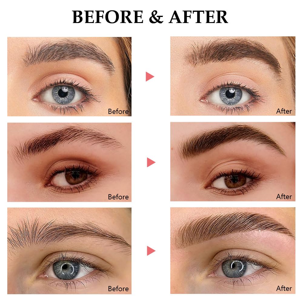 Tinted Thickening Brow Mascara,Brow Fast Sculpt,Waterproof, Transfer-proof, Brush to Fill in Eyebrows and Cover Gray Hairs - Cruelty Free (3pcs 06 Brunette &07 Espresso &09 transparent)