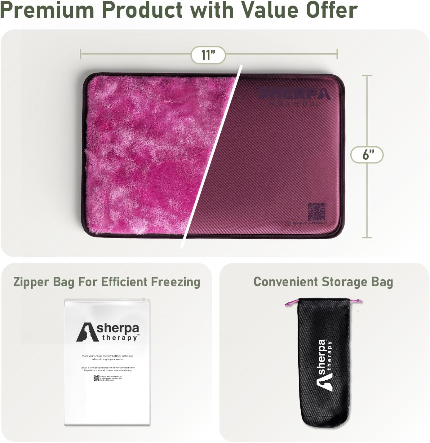 Medium Flexible Gel Ice Packs Reusable - Hot and Cold Soft Ice Packs for Injuries Reusable for Ankle, Arm, Foot, Leg, Back Pain Relief - 8" x 12" - 2PK - Purple