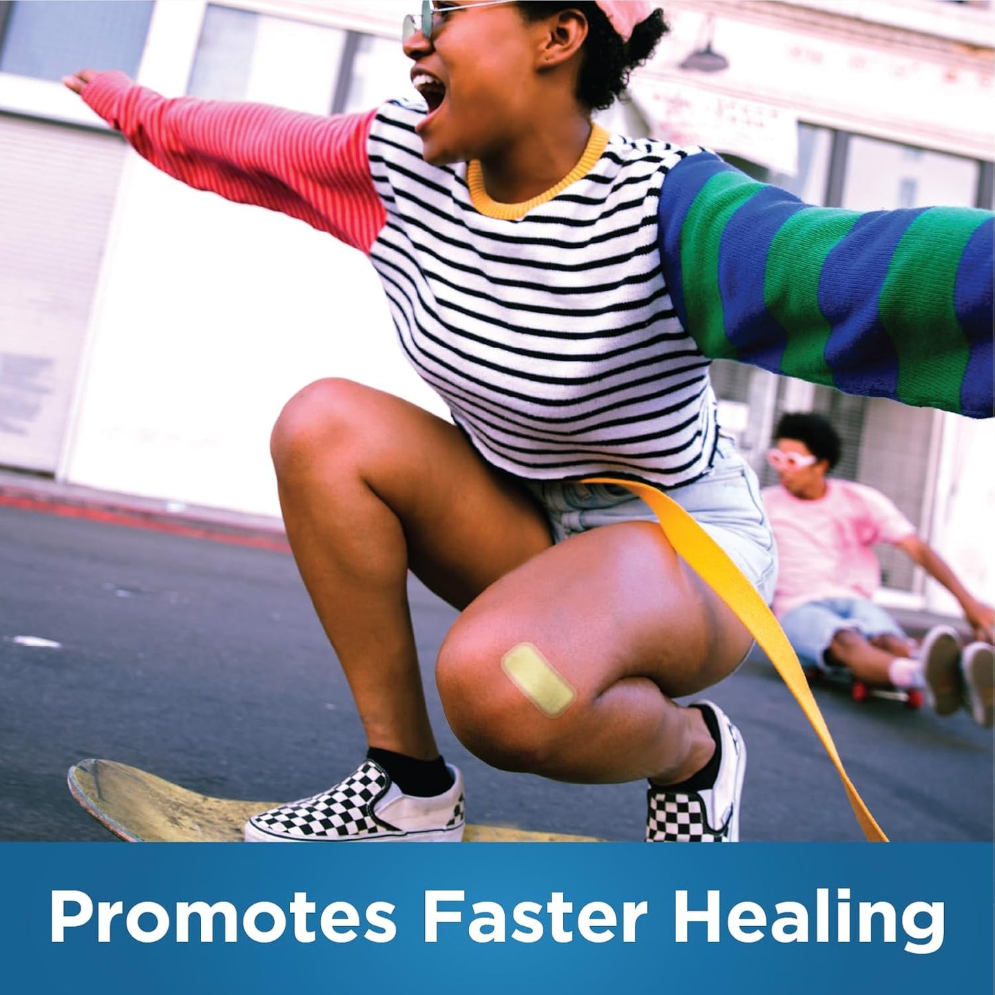 Amazon Basic Care Advanced Fast Healing Hydrocolloid Gel Bandages, Large, 6 ct