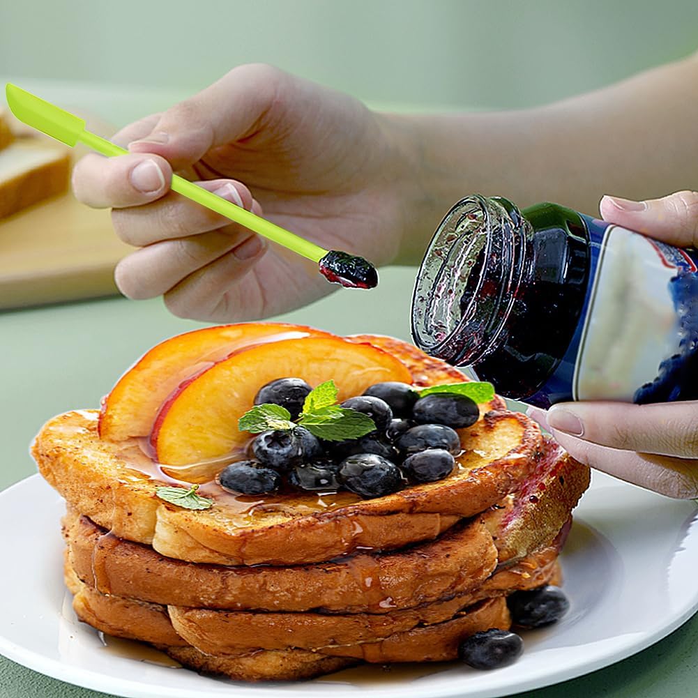 Silicone Spatula Set (6Pcs) - Mini Scraper Tool for Beauty & Food - Reach Every Last Drop, Multi-Size Spatulas for Makeup Jars, Lotion Bottles & Kitchen Containers