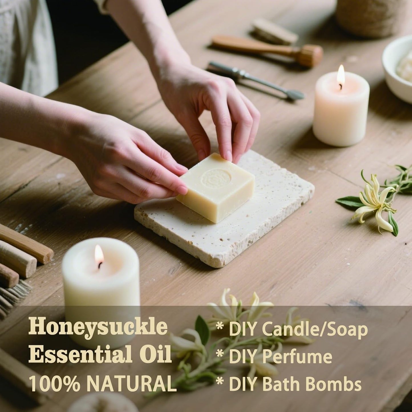 Honeysuckle Fragrance Oil-Honeysuckle Essential Oil 4.33oz (130ml)-100% Pure Natural Scent for Diffusers, Candles, Soap Making & Aromatherapy-Relaxing Home & Gift Essential Oil for Bath, Massage