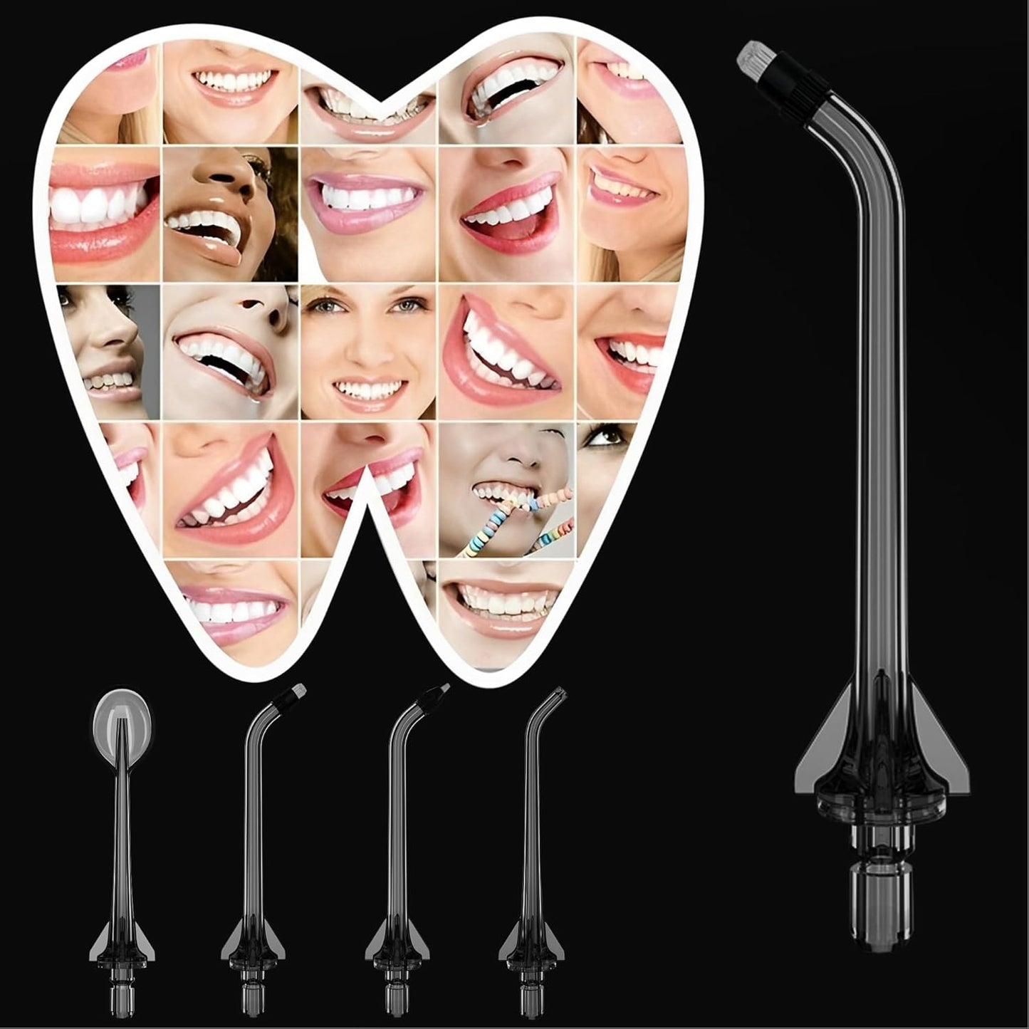 Replacement Tips for Nicwell Oralfree Water Flosser, Water Flosser Replacement Heads Oral Irrigator Jet Tip（ 4 Tips Combo）