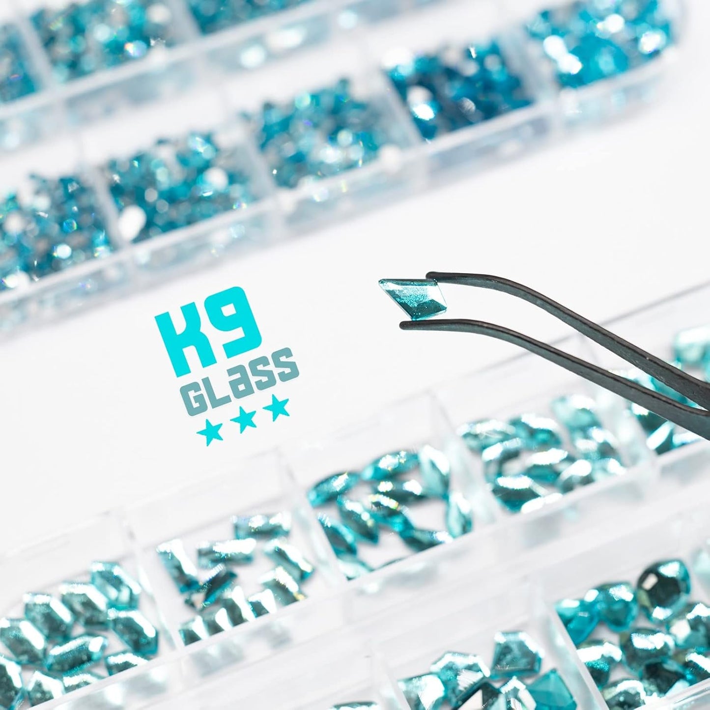 4080Pcs Aquamarine Nail Rhinestones Water Blue Stones for Nails Nail Charms K9 Glass Flatback Gems Lake Blue Round Diamonds jewels Crystals Charms Supplies for Nails Faces Eyes Makeup Crafts