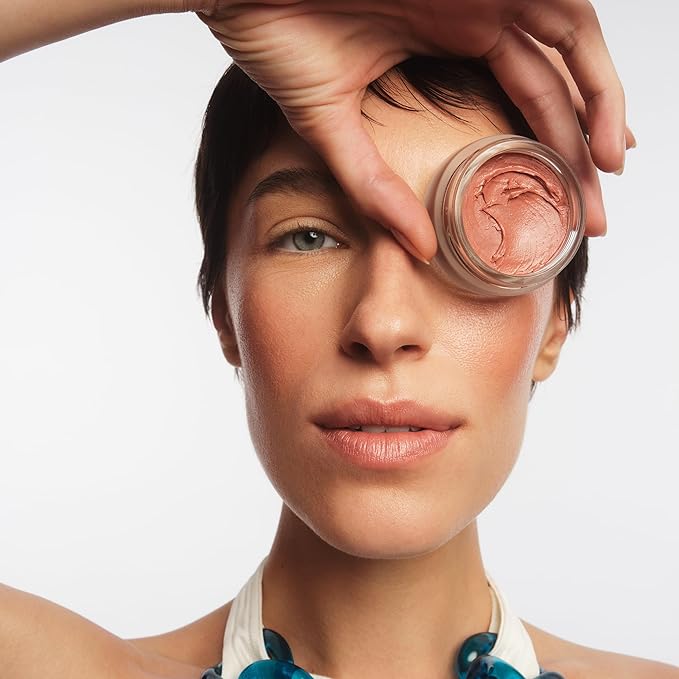 goop Beauty Cream Blush | Sheer Pop of Color for Lips & Cheeks | Vitamin C, Vitamin E & Safflower Oil | Natural Makeup for Glowing Skin | 0.5 oz | Velvelteen - Sheer Mauve