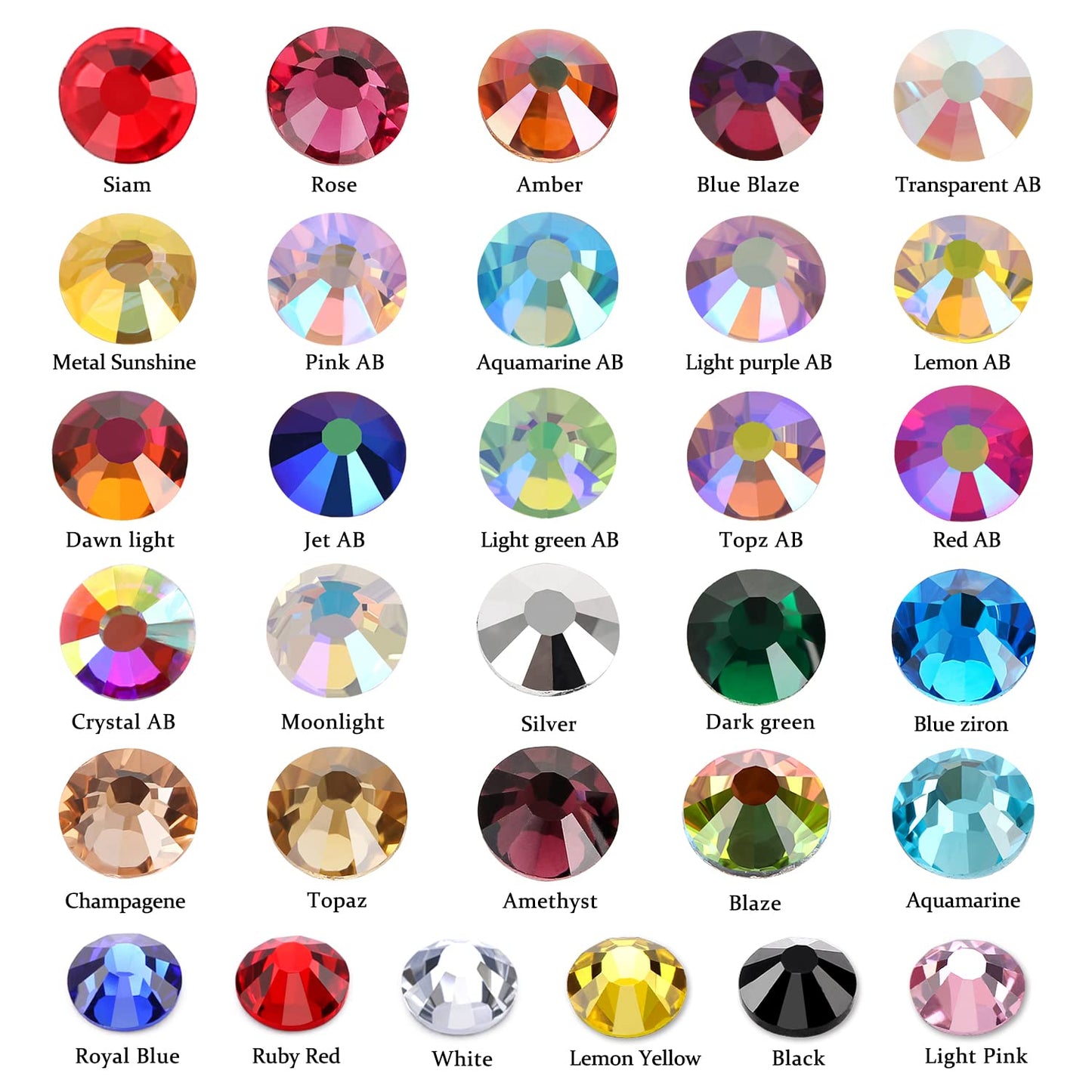 288Pcs Lemon yellow Crystal Rhinestones,Glass Flatback Rhinestones Gemstones for Nail Face Makeup Art Crafts Clothes Decoration - (SS30,6.5mm,Lemon yellow)