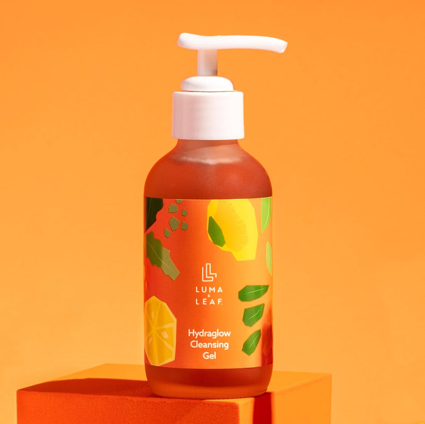 LUMA & LEAF Hydraglow Brightening Face Wash with Hyaluronic Acid | Gentle Daily Exfoliating Gel Cleanser for Dull Skin & Dark Spots | For All Skin Types | 3.8 fl oz