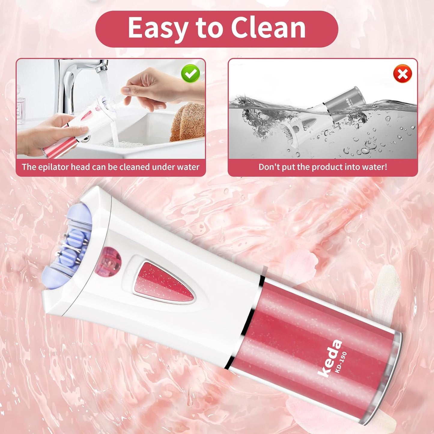 Glabrouse Skin Epilator, 2025 New Epilator for Women Face with LED Light, Cordless Electric Tweezers Facial Hair Removal Device, Epilators Hair Removal for Women Face/Arms/Legs/Underarms/Bikini Area