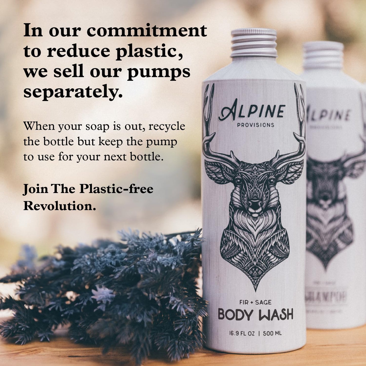 Alpine Provisions Cedar & Sandalwood Shampoo - Naturally Repair, Cleanse, and Hydrate with Essential Oils, Jojoba, Aloe Vera - Vegan, Sulfate & Plastic Free - Plant-Based Hair Care 16.9 FL Oz