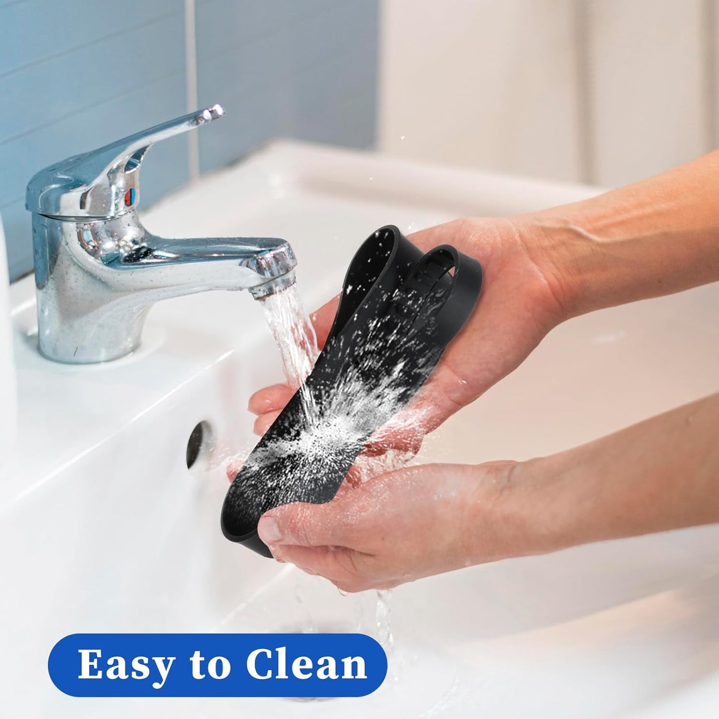 Neckline Shaving Template Soft Adjustable Hair Trimming Guide Band Black Silicone Hair Cutting Guide Tool Easy Use DIY Self-Haircutting System for Home Hair Clipper Cuts Accessories Men