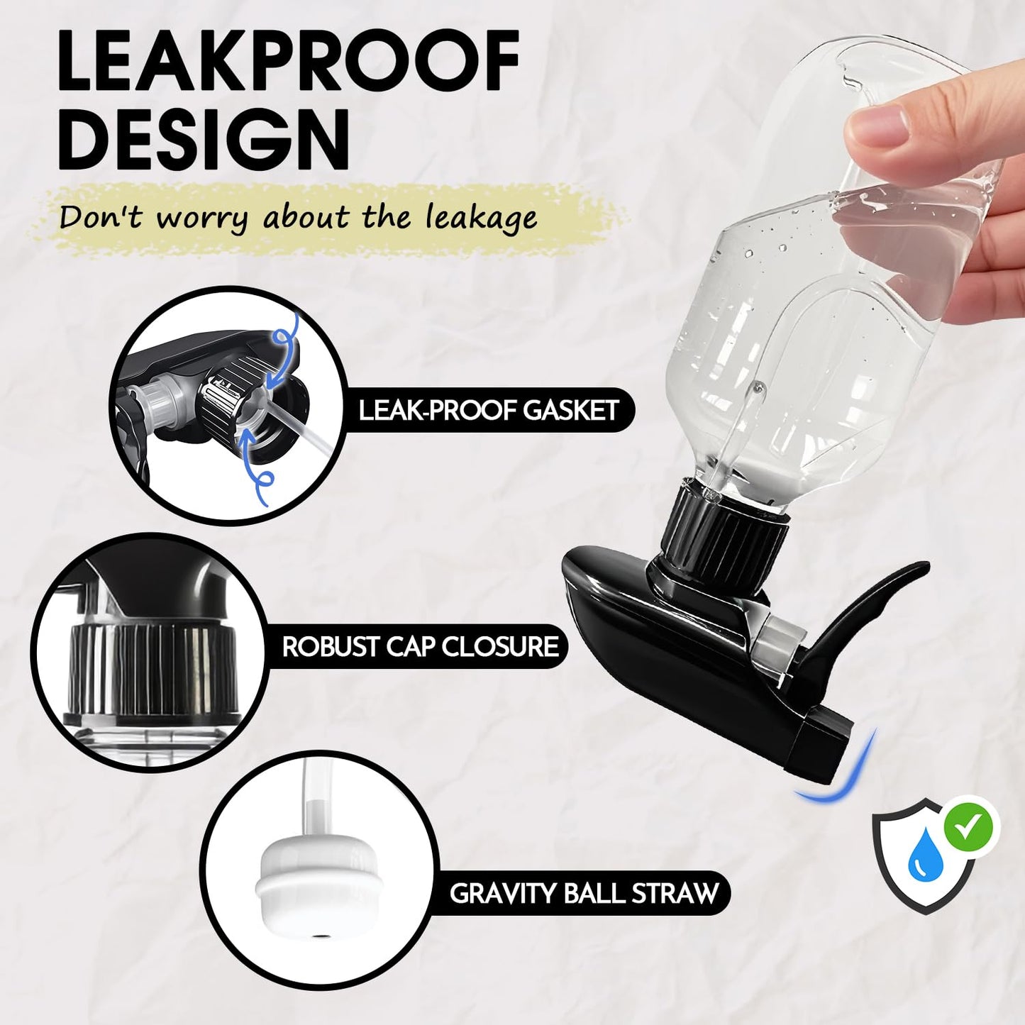 2 Packs Plastic Spray Bottles 360° Water Spray Bottle for Cleaning - 10 oz/300 ml Upside Down Spray Bottle Small Squirt Bottle with Adjustable Nozzle for Hair, Cooking, Plant, Pet (Brown + Green)