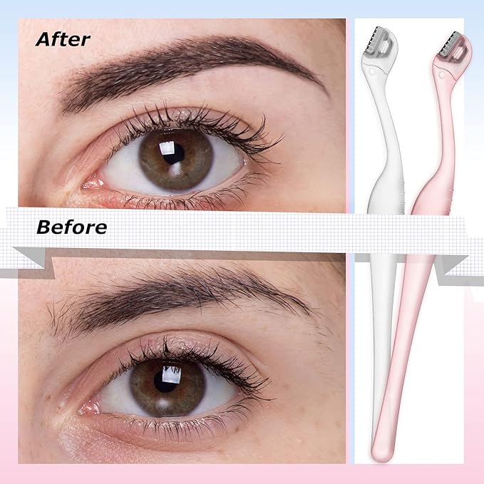 6Pcs Eyebrow Razor Mini Eyebrow Razor Trimmer Female Face Shaver Lip Hair Remover with Precision Cover Small Shaver for Women Makeup Face Care Tools(Clear, Clear Purple, Light Blue)
