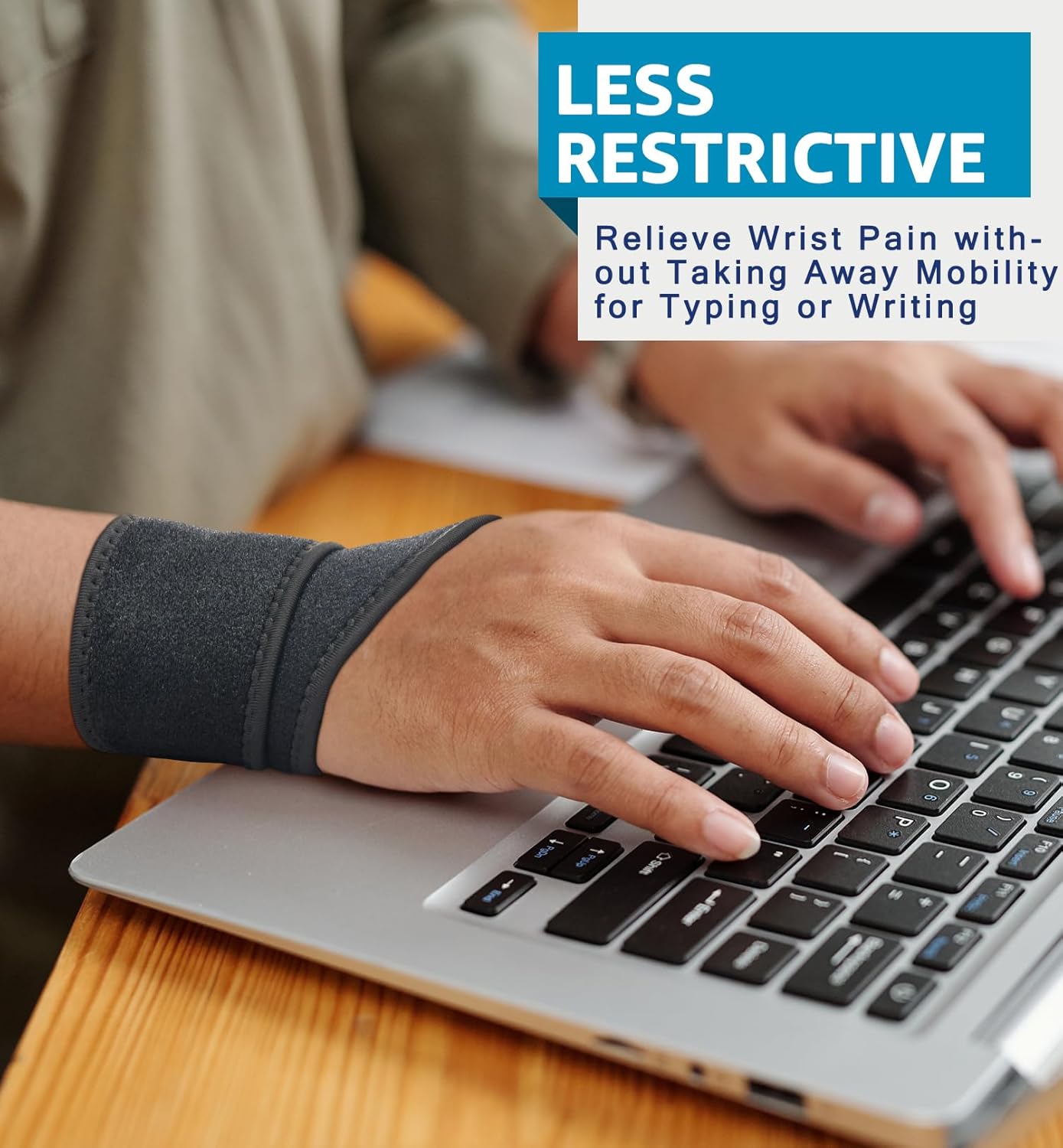 HiRui 2 Pack Wrist Brace Wrist Wraps for Carpal Tunnel Arthritis Tendonitis Sprains Pain Relief, Wrist Compression Straps for Workout Sports, Day & Night Support Adjustable Fits All (Black)