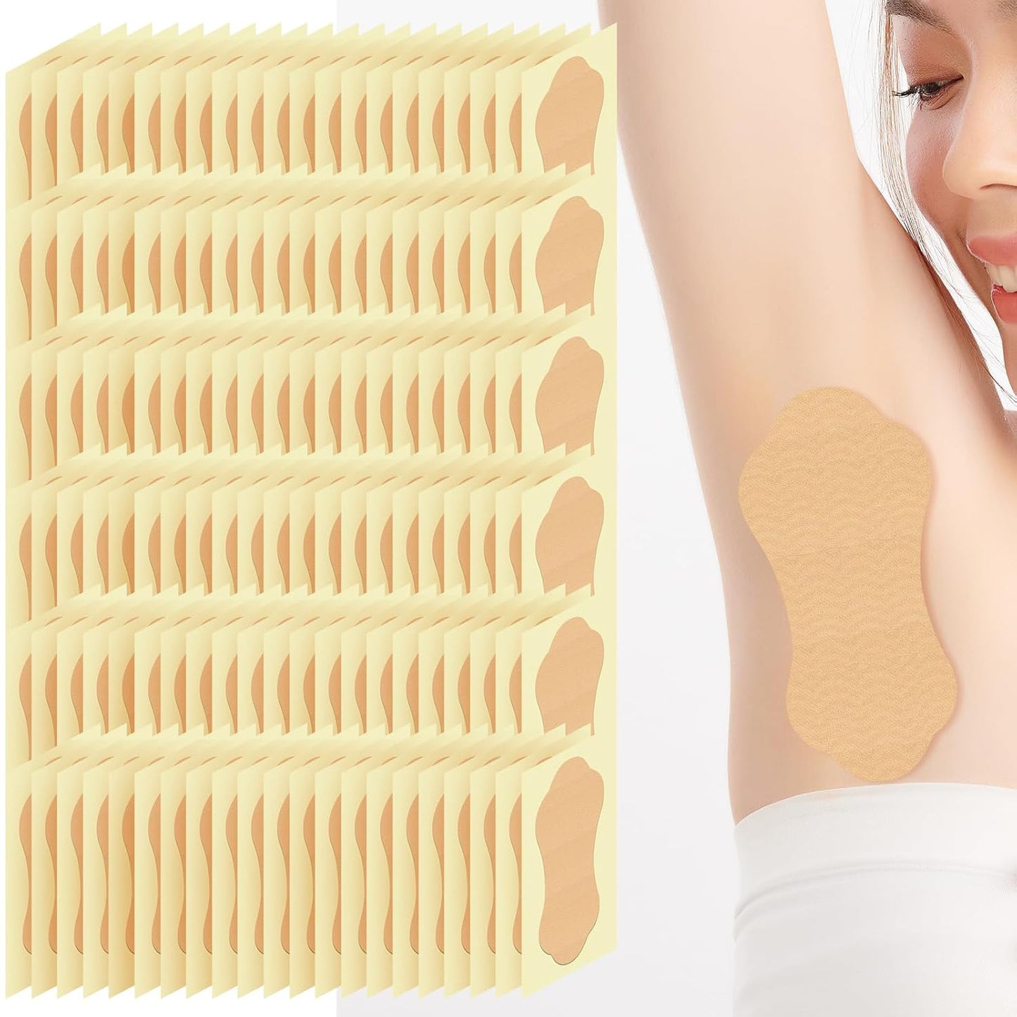 Pacify Underarm Sweat Pads for Women Men, Disposable Armpit Sweat Pads for Under Arms Sweating, Invisible Self-Adhesive Arm Pit Sweat Guards Patches for Clothing (120)