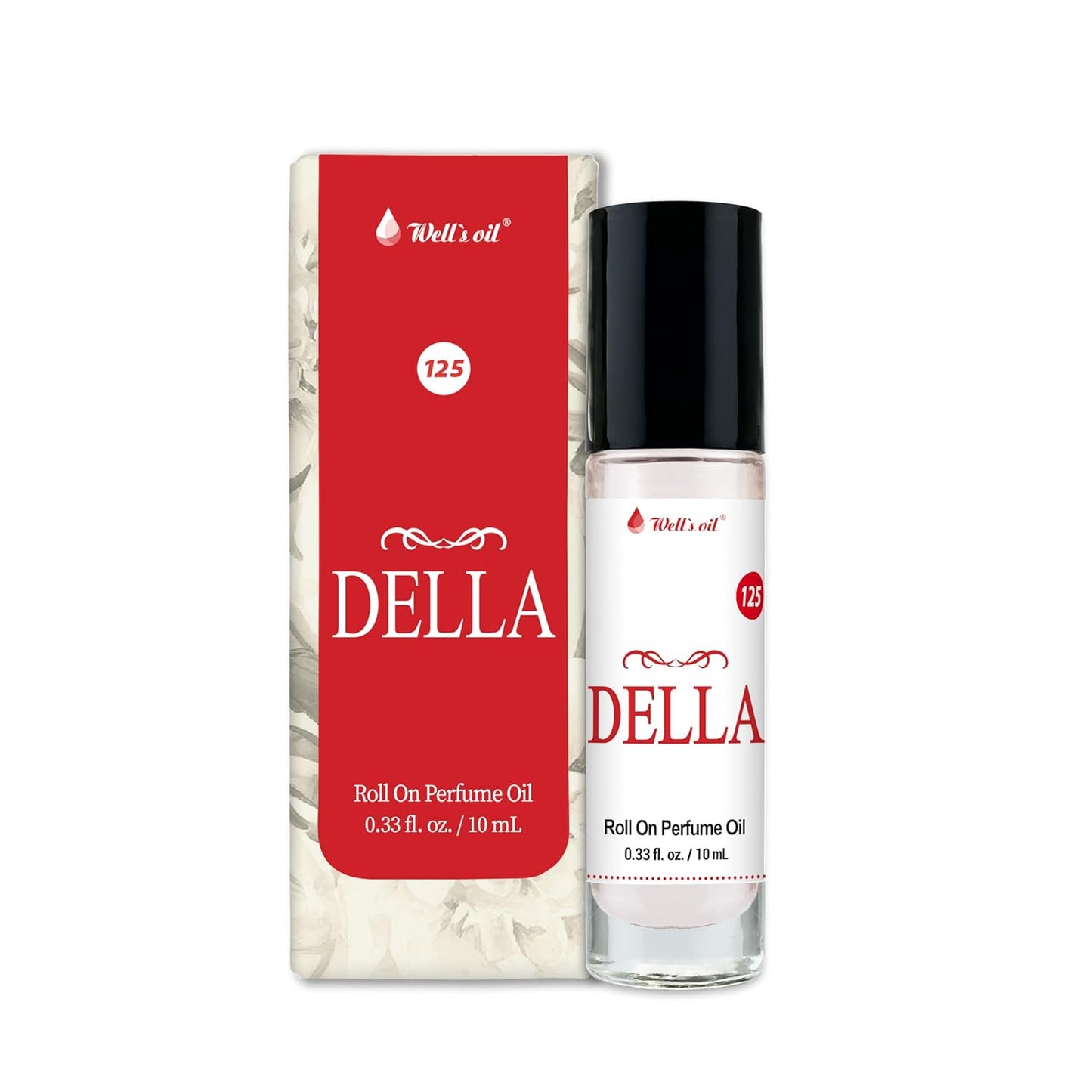Well's Oil Roll-On Perfume Oil (Della) | Citrus, Floral & Musky Notes | Long-Lasting | Paraben-Free | 0.33 Fl Oz / 10 ml
