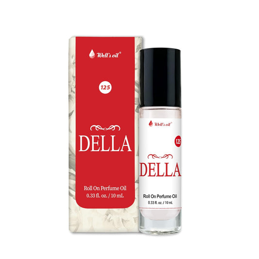 Well's Oil Roll-On Perfume Oil (Della) | Citrus, Floral & Musky Notes | Long-Lasting | Paraben-Free | 0.33 Fl Oz / 10 ml