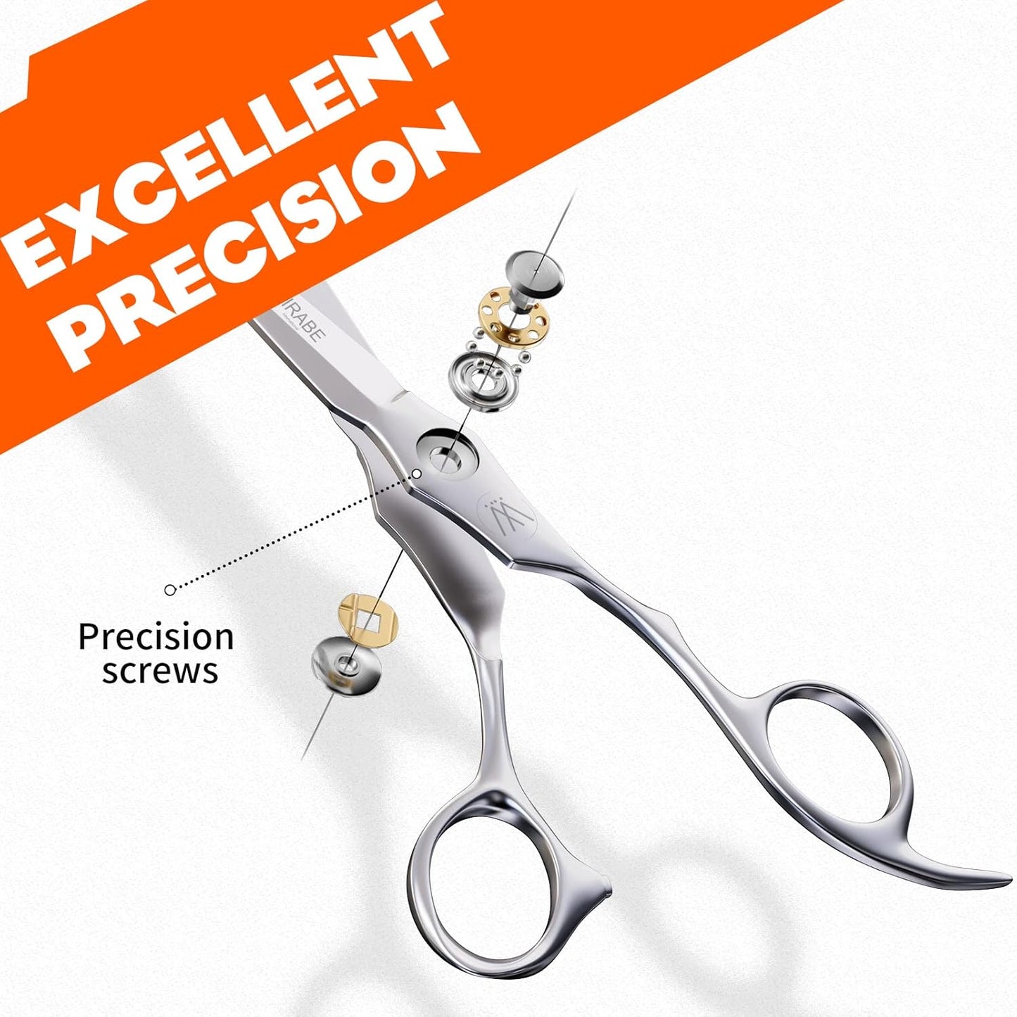Sirabe HIGH-END Professional Hair Cutting Scissors Shears - Ultra Sharp Blades for Precise Cutting - Barber Shears Haircut Scissors 440C Stainless Steel for Salon Hairstyling & Home Hairdressing