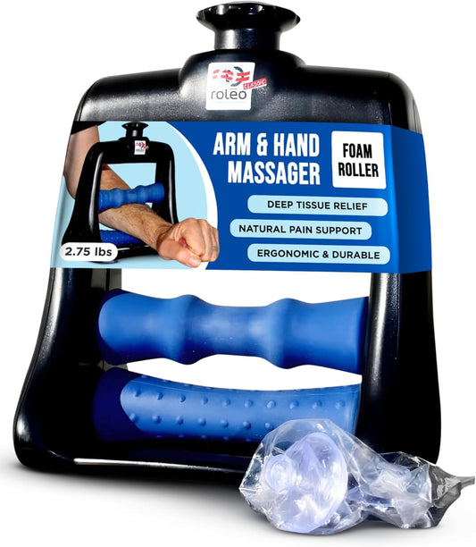 Roleo Arm and Hand Massager; Deep Tissue Forearm, Hand, and Wrist Pain Relief; Arm Roller; Portable. Strong Therapeutic Massage. Invented by a LIC. Massage Therapist. See Our Video. New Sleek Look