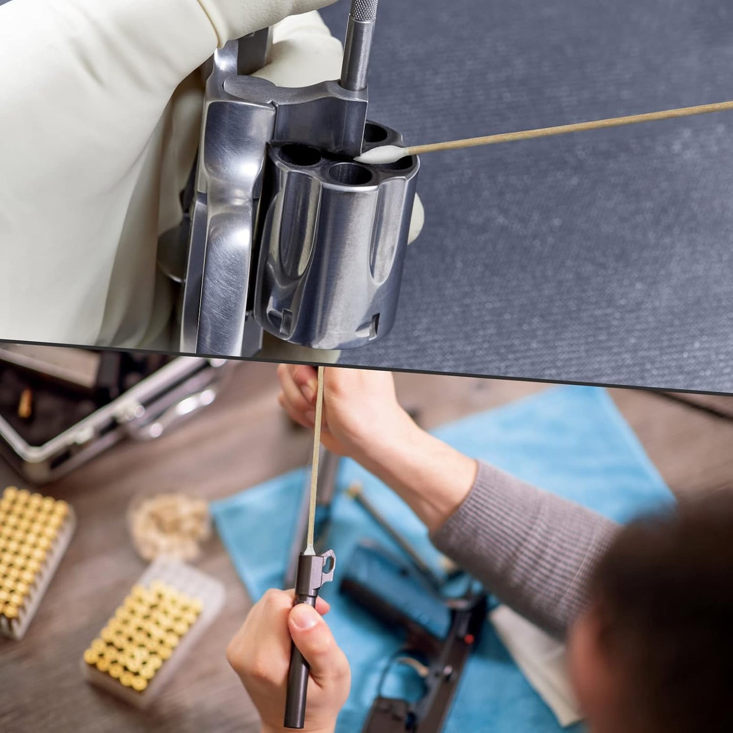 6 Inch Pointed Tips Cotton Swabs - Long Wooden Stick Cotton Buds Pointed Cotton Swabs With Case - Cotton Tipped Applicators For Makeup, Cleaning Gun, Electronics, Hard To Reach Area(400 count)