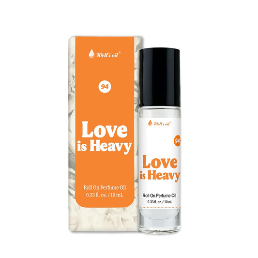 Well's Oil Roll-On Perfume Oil (Love is Heavy) | Sweet Fruit Notes | Long-Lasting | Paraben-Free | 0.33 Fl Oz / 10 ml