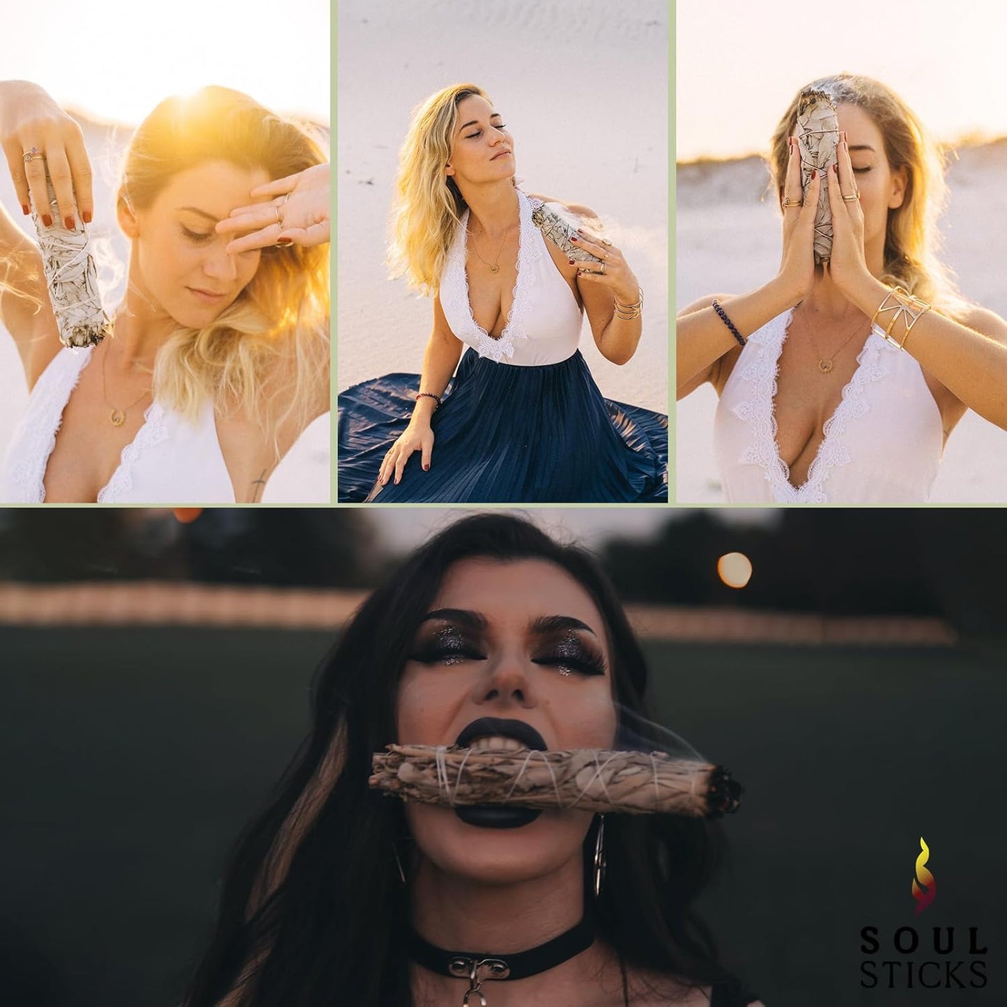 SOUL STICKS 4 Inch 50 Pack Organic California White Sage Smudge Sticks Bulk for Home Cleansing, Negative Energy Removal, Good Energy Meditation & Smudging Rituals | Pure Sage Bundles