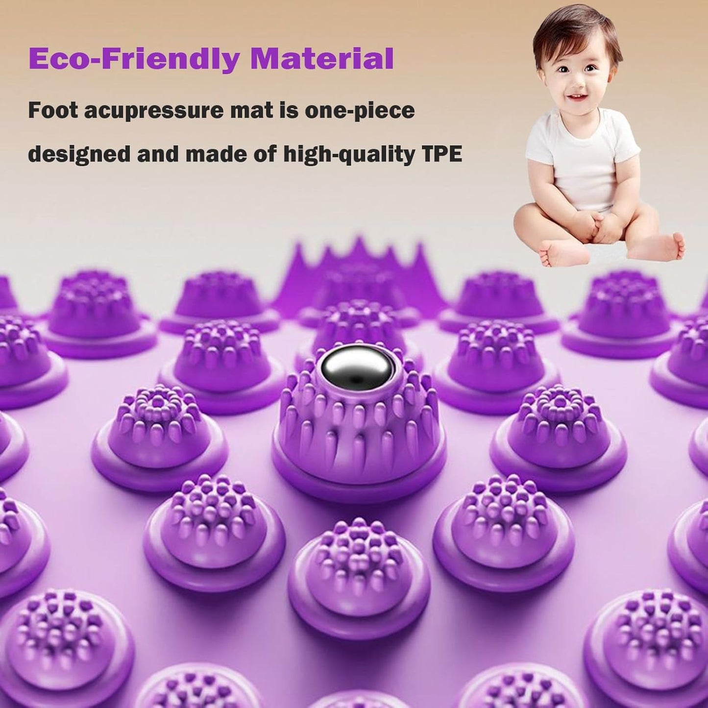 Acupressure Mat for Feet Large 22-inch Foot Massager Mat Reflexology Foot Pressure Point Pad with Magnetic, Anti Fatigue Office Standing Mat, Relief Foot Pain for Elderly Students and Office Workers