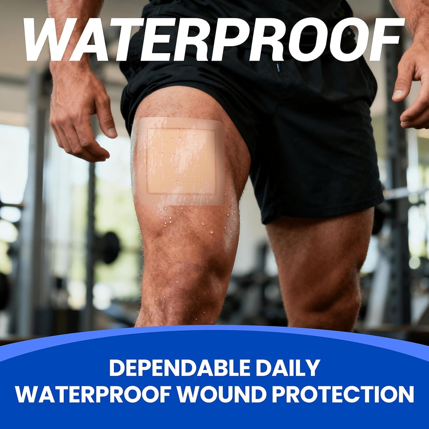 Large Waterproof Bandages 6x6 Silicone Foam Dressing for Sensitive Skin Wound Care, Adhesive Cohesive Pad with Border for First Aid, Post Surgical and Burn, Pressure, Scar Healing (10 PCS)