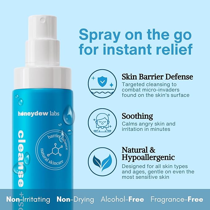 Hypochlorous Acid Spray – HOCl Face & Skin Mist for Acne, Eczema & Irritation – Multi-Purpose Skin Repair – Eyelid Cleanser, Post-Workout, Post-Procedure, Scalp & Sensitive Skin – 6.8 oz