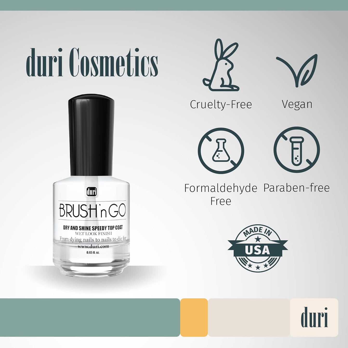 duri Brush’n Go Dry and Shine Speedy Top Coat (Brush'N Go (Pack of 2))