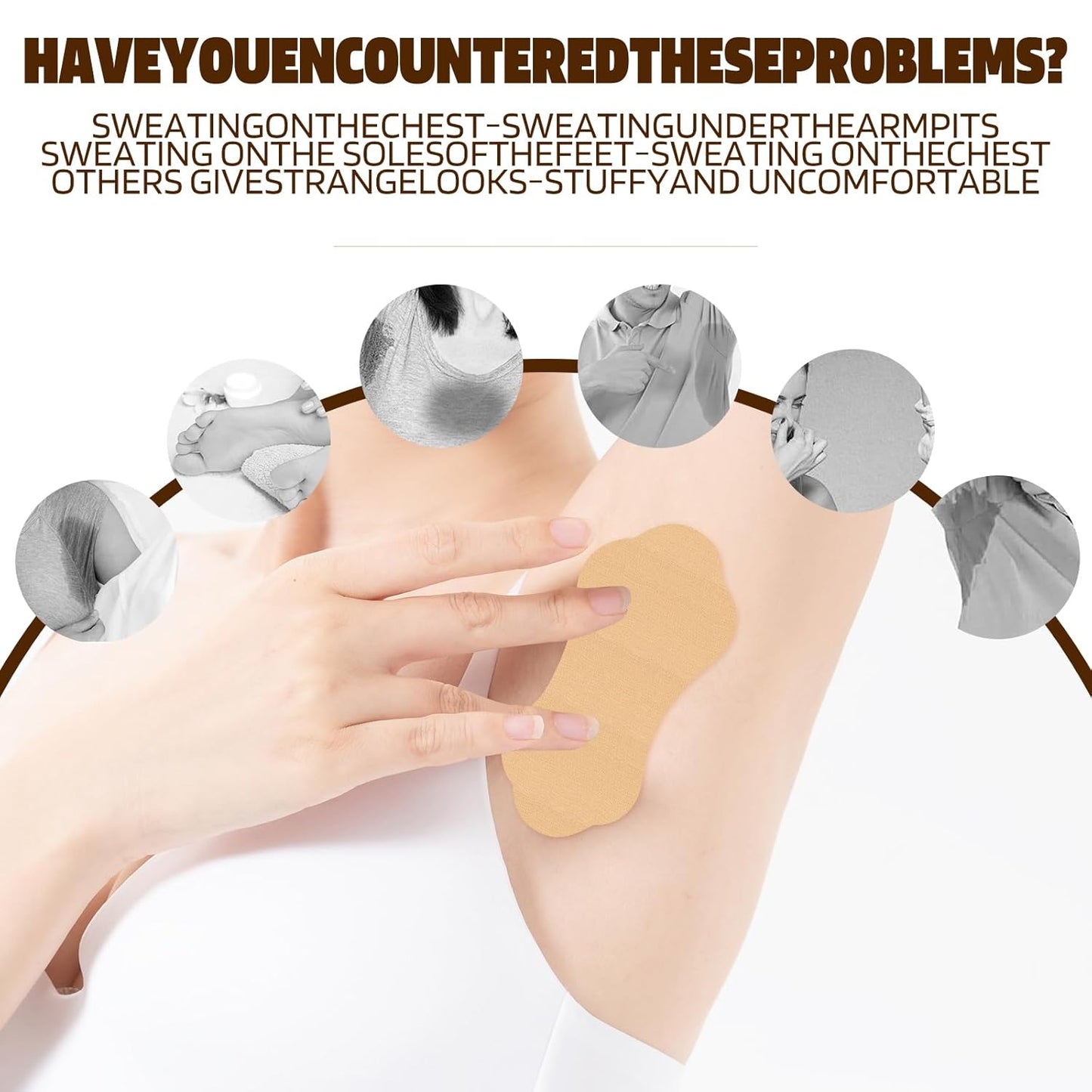 Pacify Underarm Sweat Pads for Women Men, Disposable Armpit Sweat Pads for Under Arms Sweating, Invisible Self-Adhesive Arm Pit Sweat Guards Patches for Clothing (120)