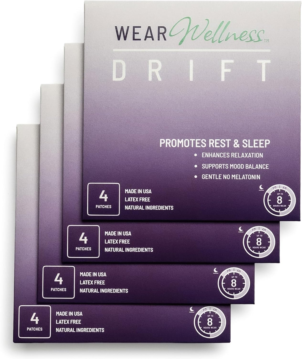 Drift Film Patches - Topical Sleep Patches for Rest & Relaxation - Patch with Valerian, GABA, and Lavender - Deep Natural Sleep - Long-Lasting Effect - 16 Pack